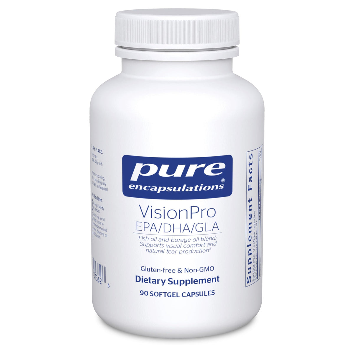 Pure Encapsulations VisionPro bottle front suggests eye health support