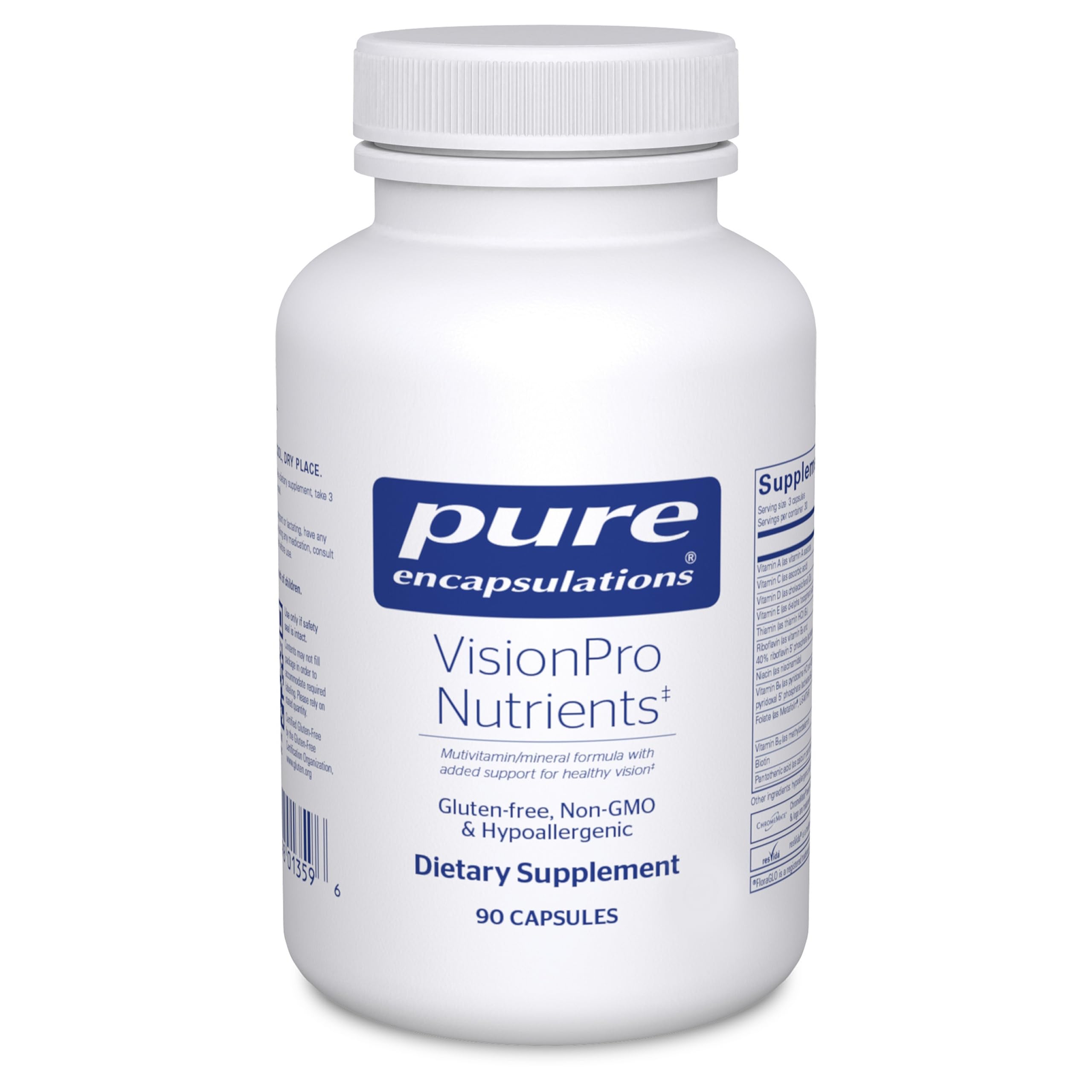 Pure Encapsulations VisionPro Nutrients bottle front for eye health support.