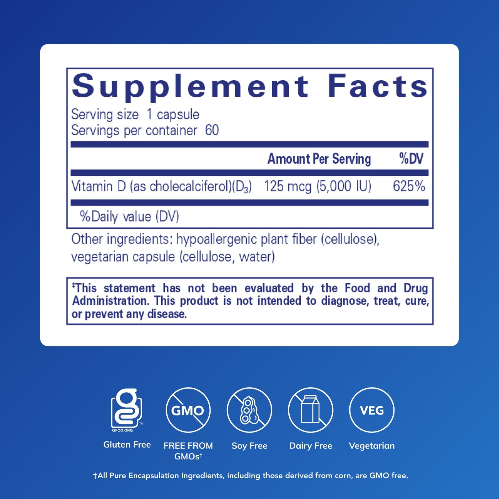 Pure Encapsulations Vitamin D3 capsules pour illustrates easy daily dosing for immune and bone support.