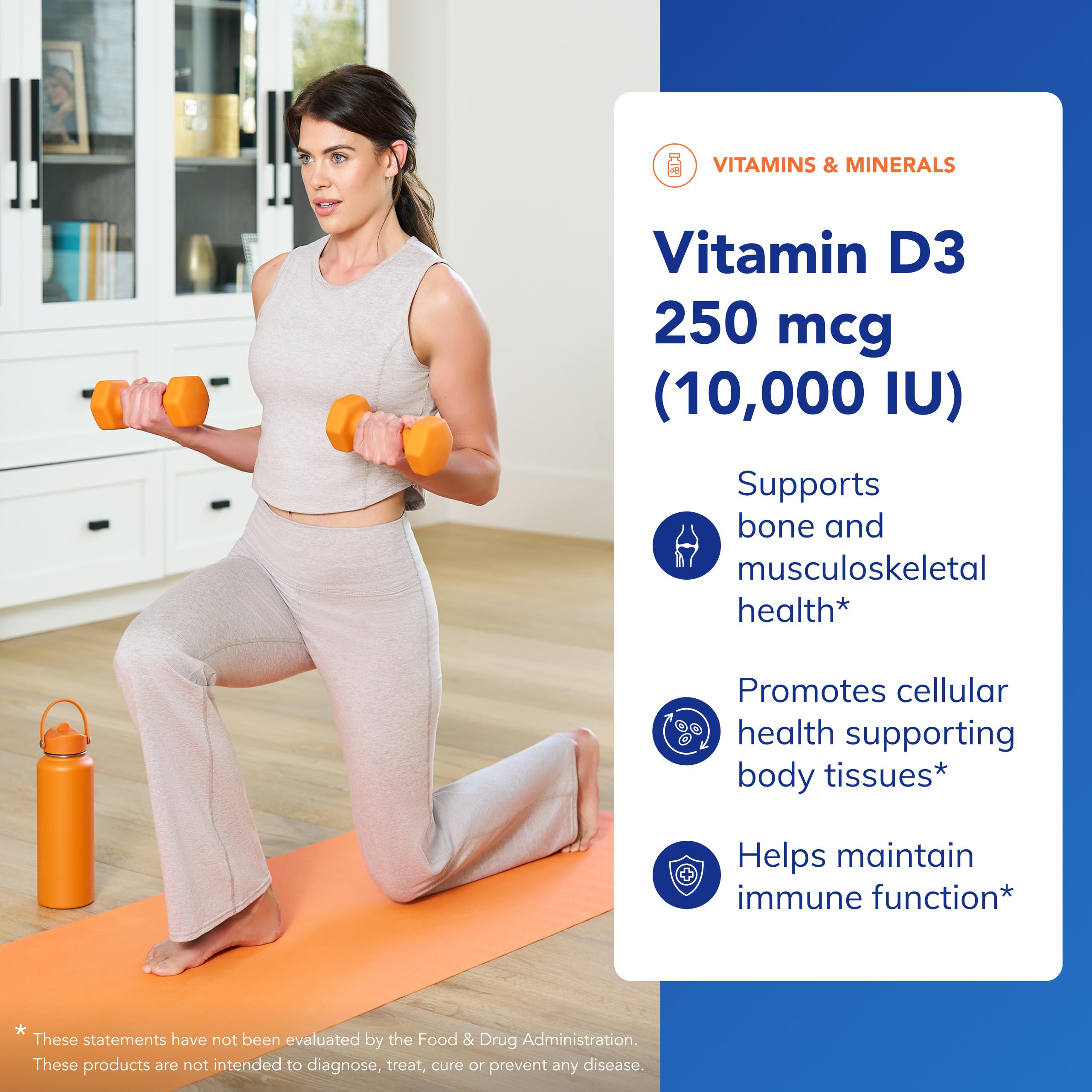 Pure Encapsulations Vitamin D3 pour from bottle into glass for daily routine