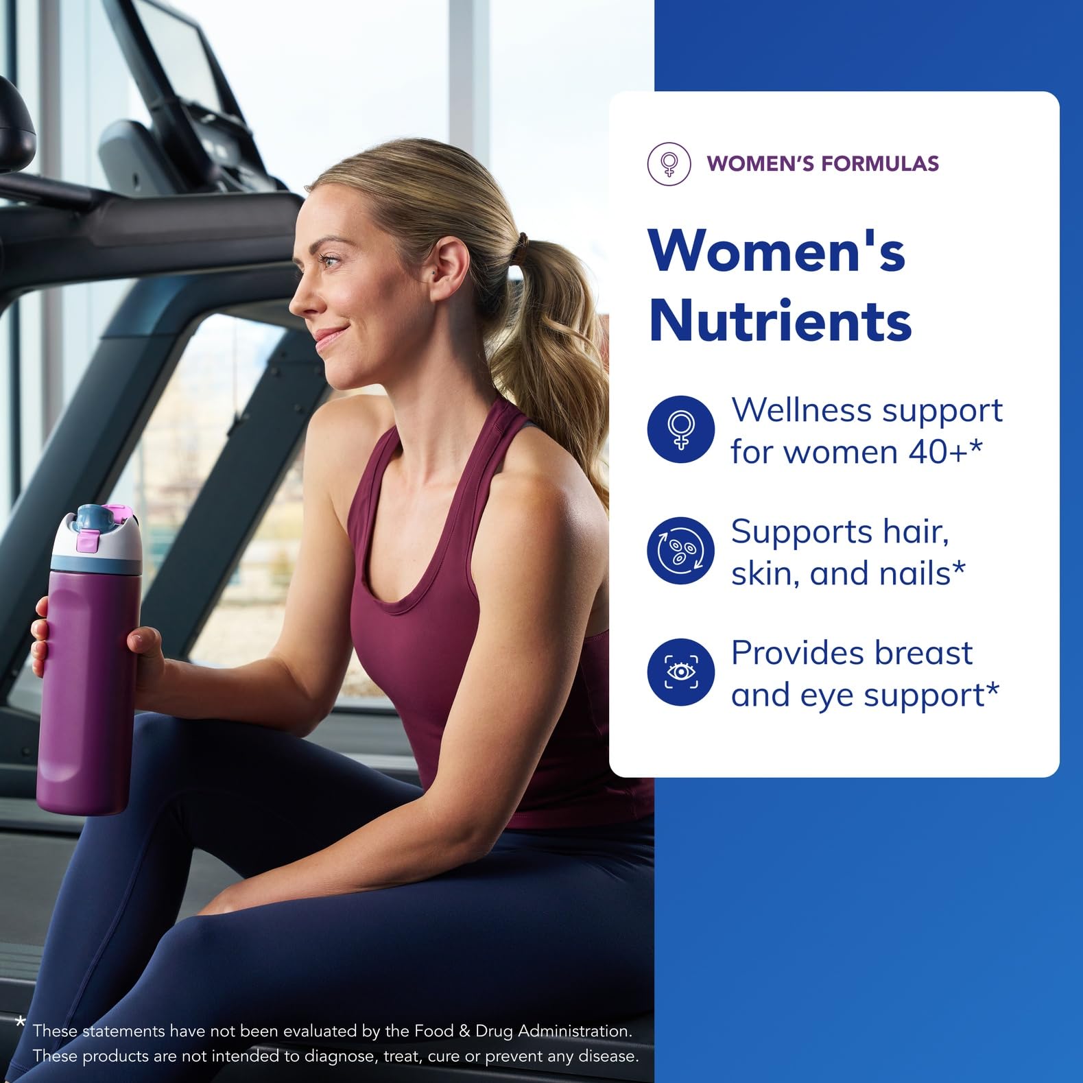 Pure Encapsulations Women's Nutrients 40+ label detail signals eye integrity focus.