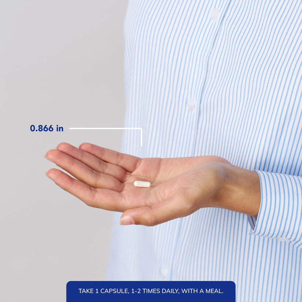 Pure Encapsulations zinc capsules in hand for everyday supplementation.