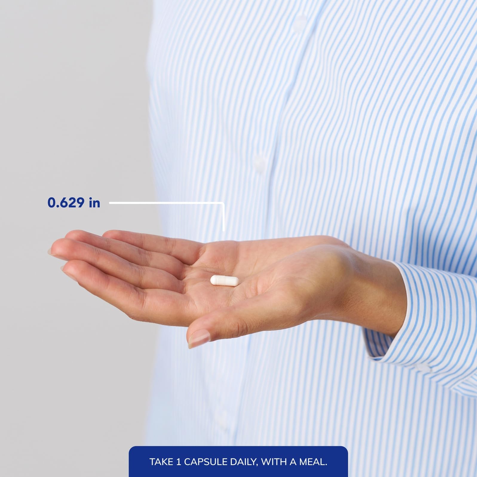 Serving size view for Pure Encapsulations Zinc (Citrate); indicates daily intake with meals.