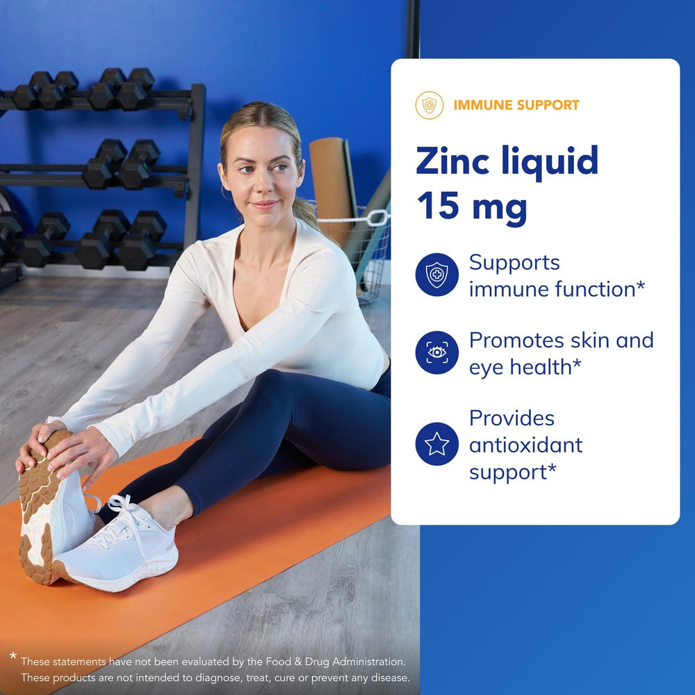 Pure Encapsulations Zinc Liquid label detail emphasizes premium quality ingredients.