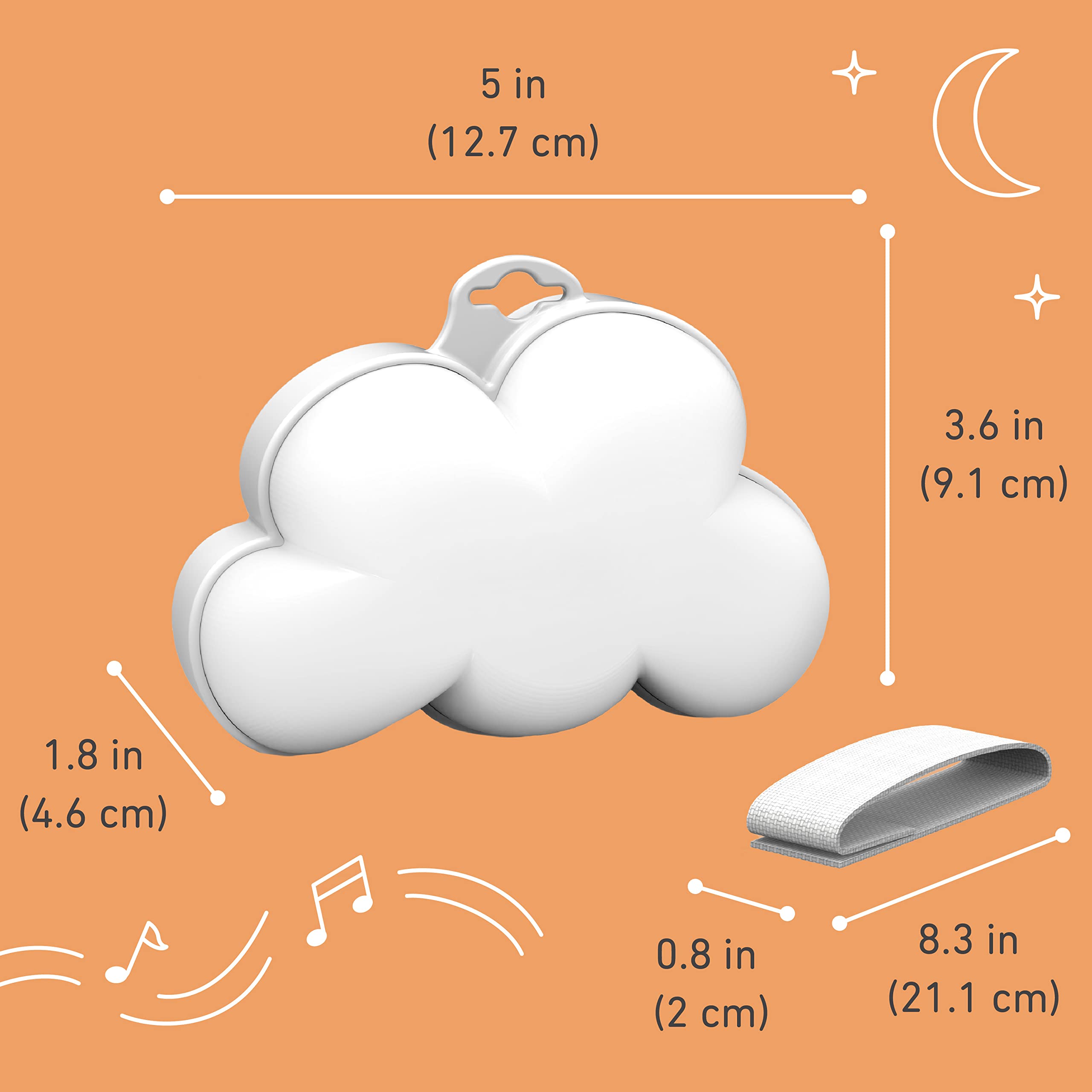 Pure Enrichment PureBaby Cloud battery-powered operation enables cordless use anywhere