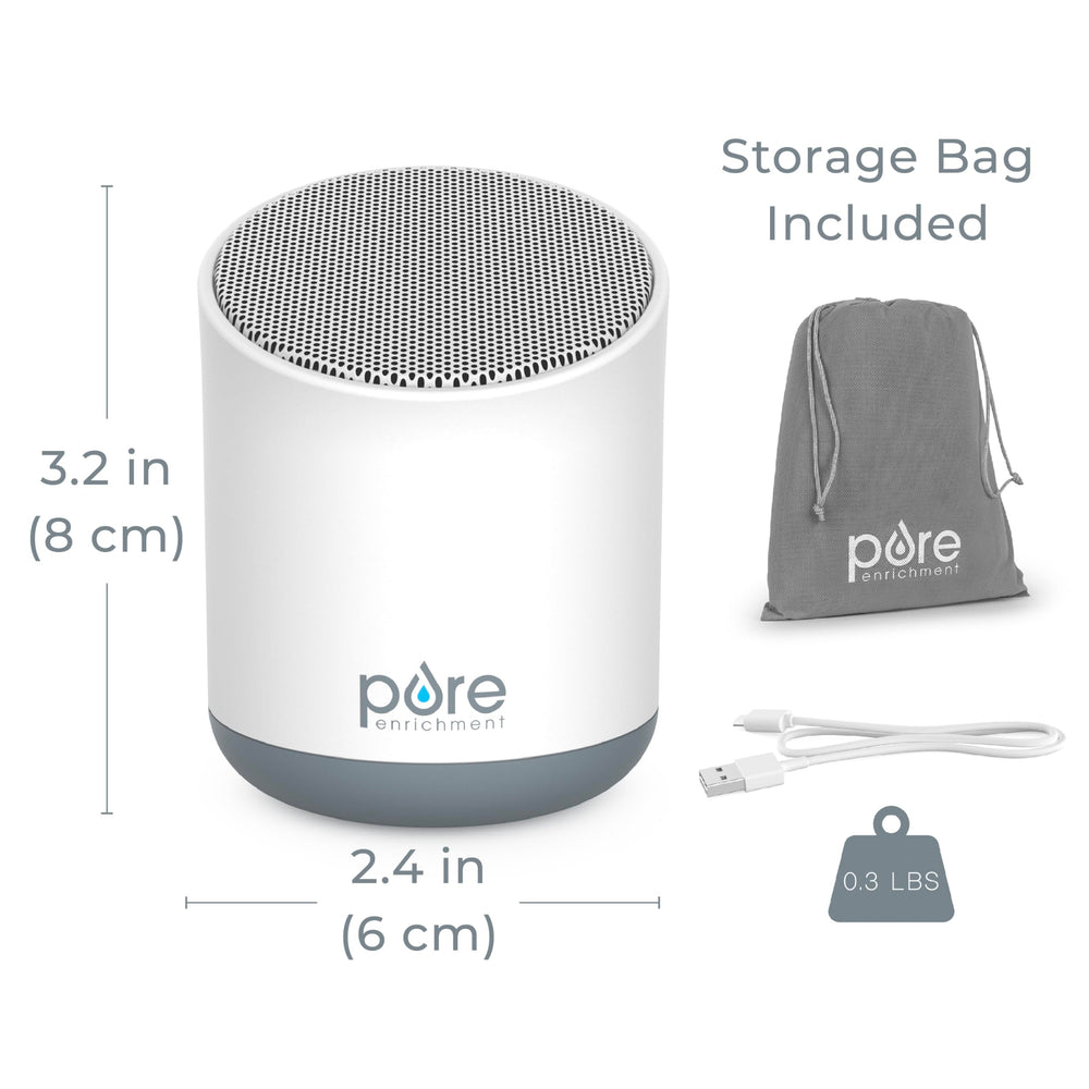 Pure Enrichment Wave Mini cordless operation in travel setting