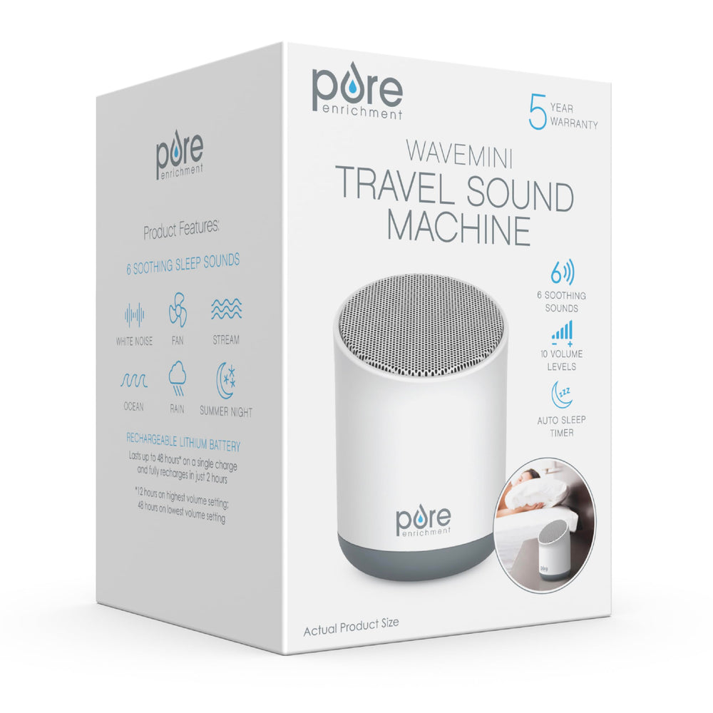 Pure Enrichment Wave Mini on a desk for office privacy