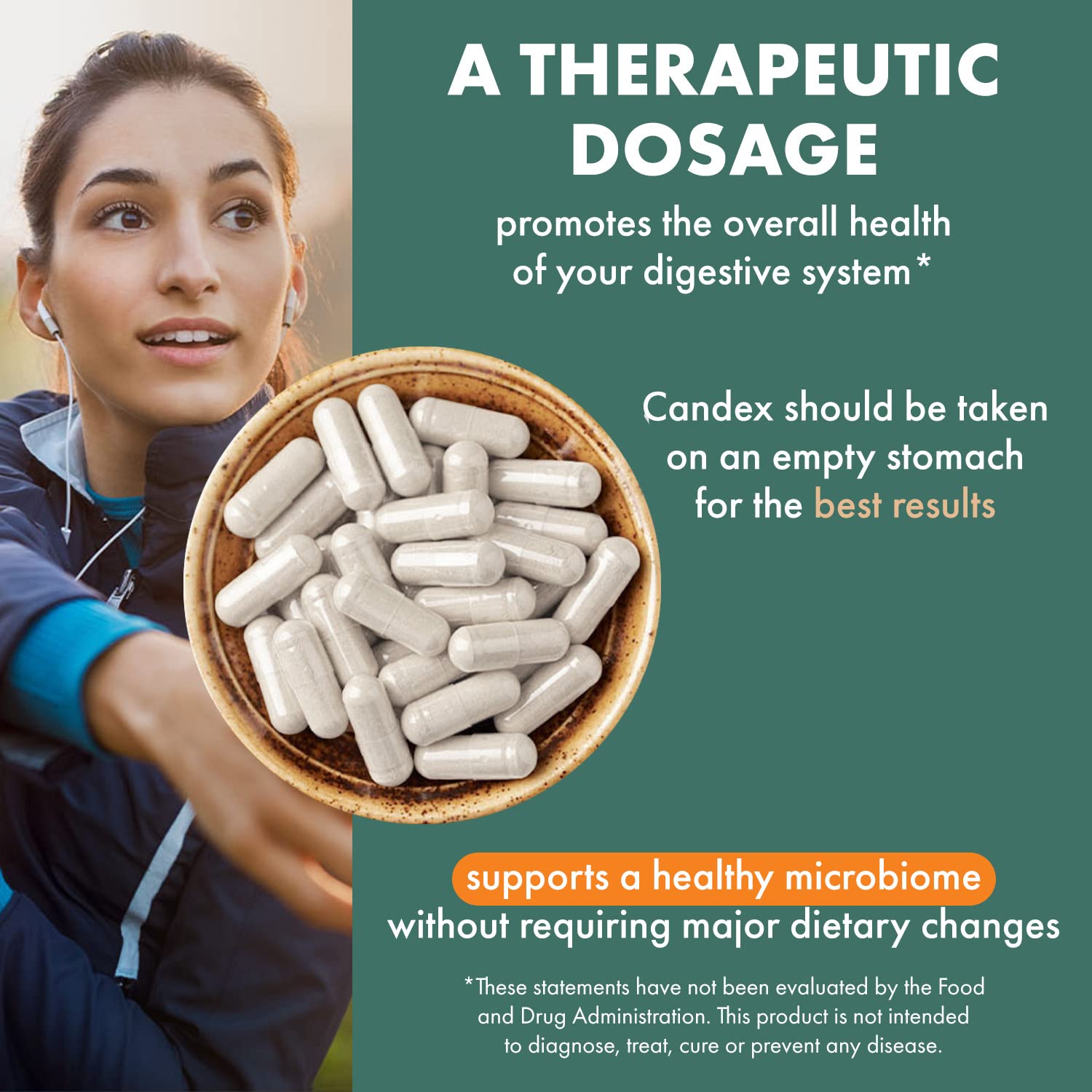 Pure Essence Candex capsules closeup shows easy to take capsules.