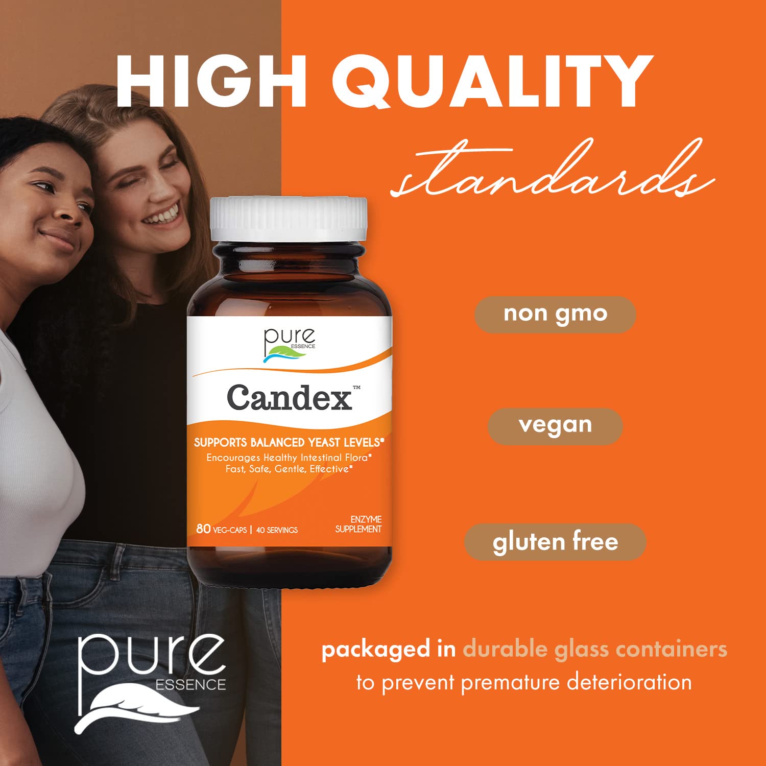 Pure Essence Candex on a kitchen counter for daily routine use.