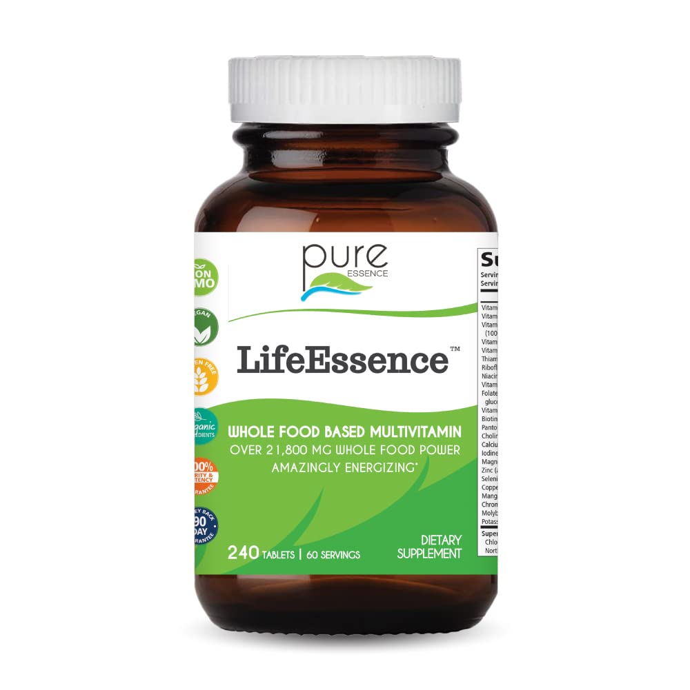 PURE ESSENCE LABS LifeEssence bottle and capsules for daily energy support
