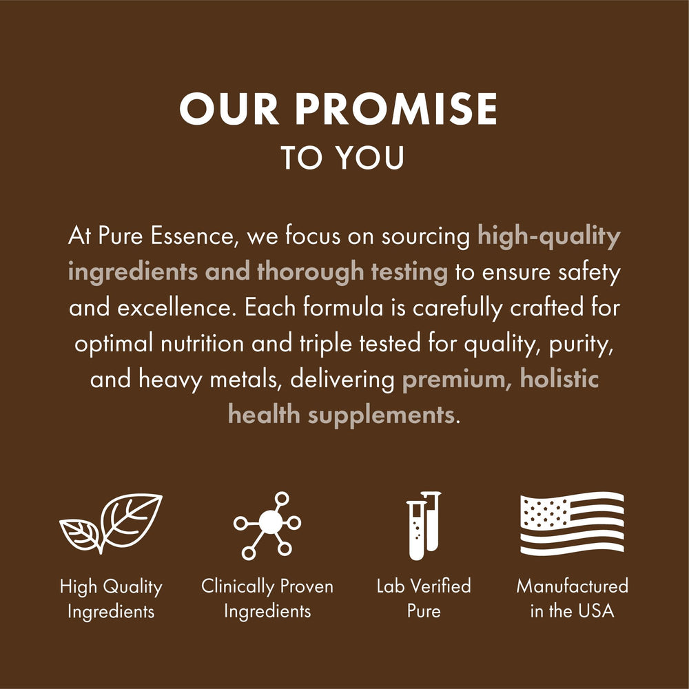 PURE ESSENCE LABS MyPure Lion's Mane product on shelf conveys clarity and trust.