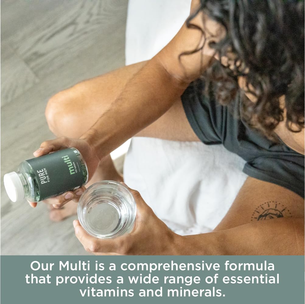 Pure for Men calcium and magnesium tablets support mineral intake.
