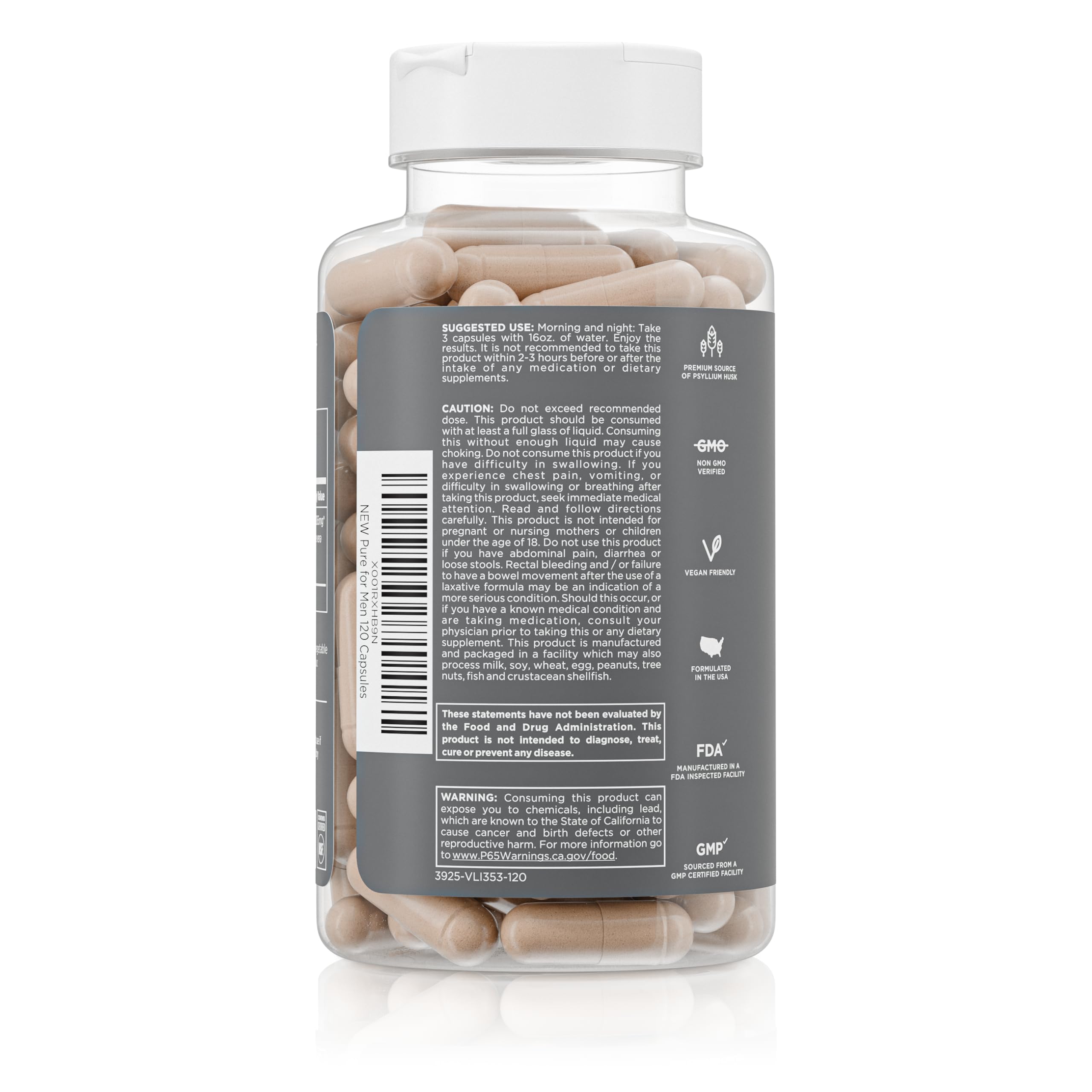 Pouring Stay Ready Fiber capsules into water for a convenient daily routine