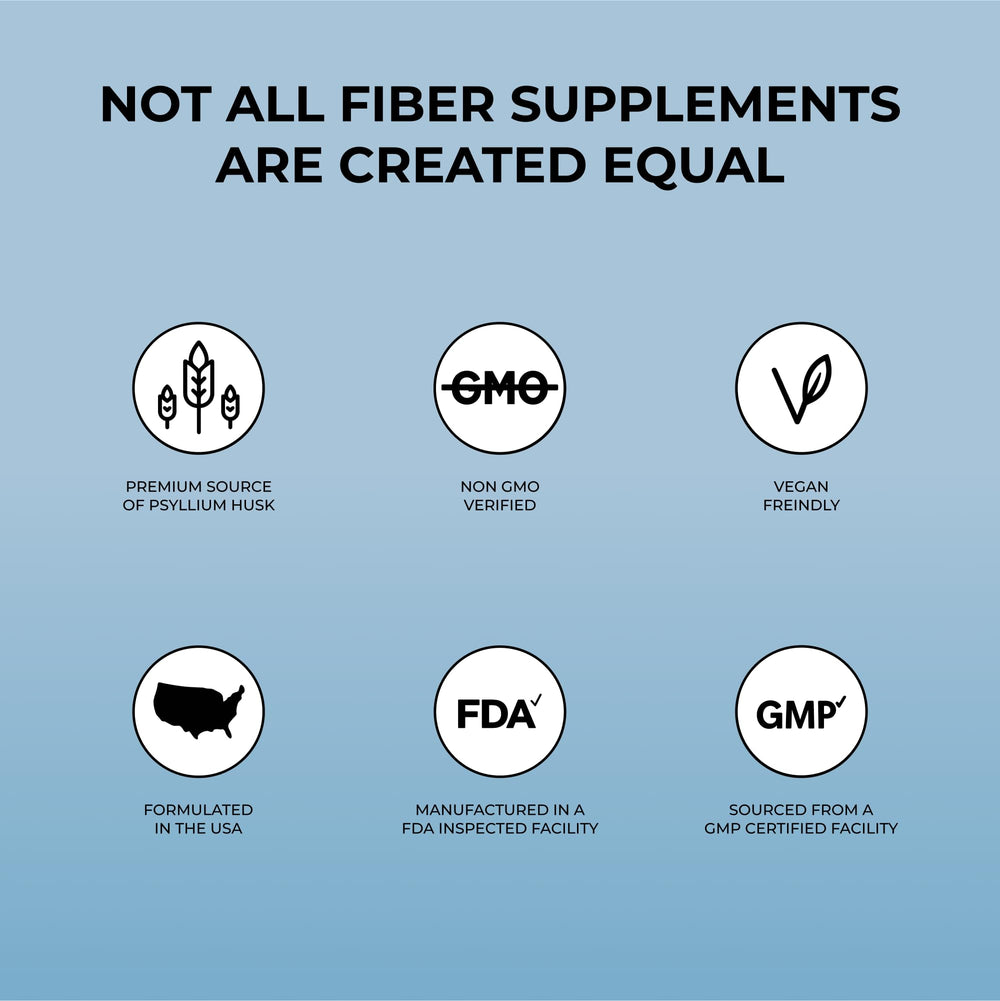 Pure for Men Stay Ready Fiber vegan capsules in hand, for convenient daily fiber.