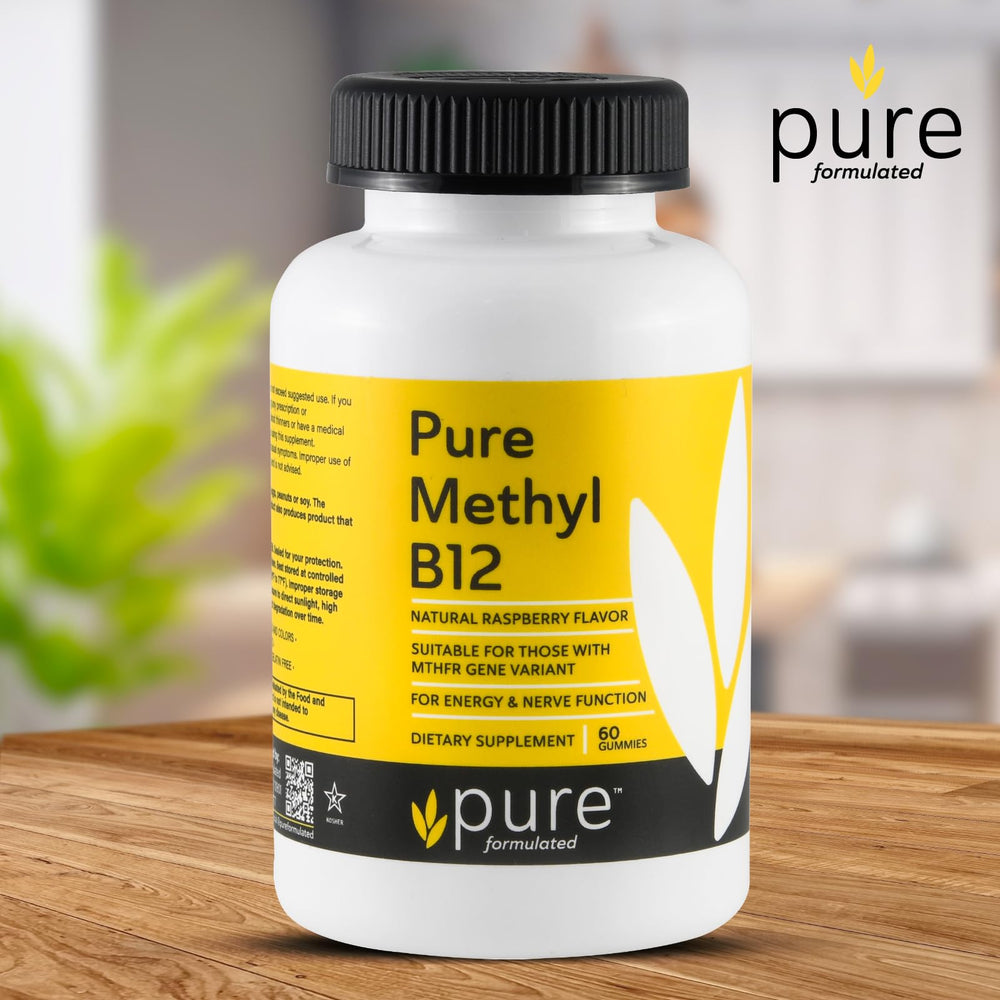 Pure Formulated Methyl B12 gummies 60-count packaging