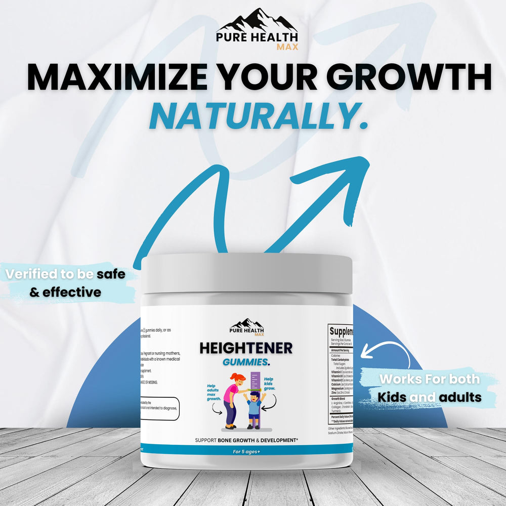 Pure Health Max Heightener for athletes suggesting performance-friendly height support.