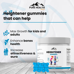 Pure Health Max Heightener Gummies closeup of chewy texture for easy supplementation.