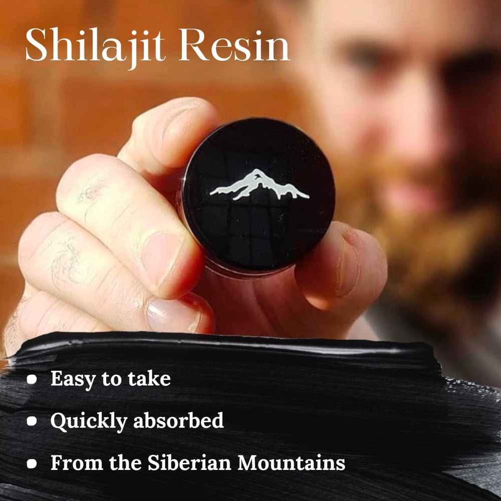 Resin dissolving in warm water with Pure Himalayan Shilajit for mineral boost
