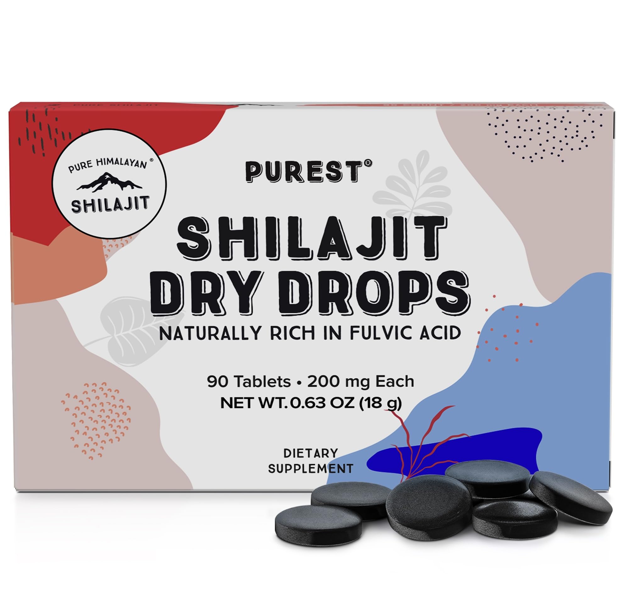 Pure Himalayan Shilajit Dry Drops bottle showing mineral-rich formula for daily energy support