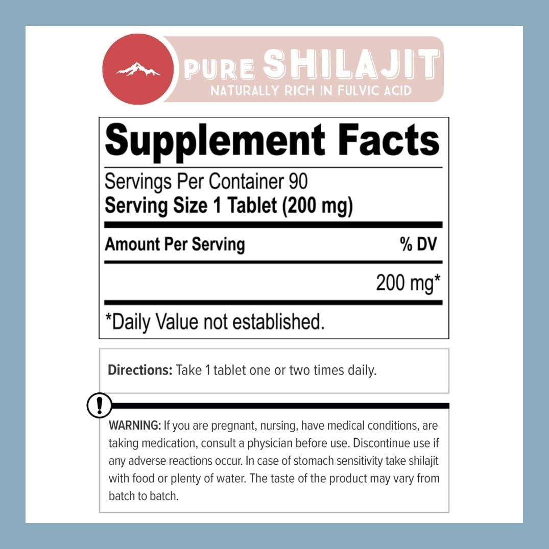 Dissolving Pure Himalayan Shilajit Dry Drops tablet illustrating fast absorption potential