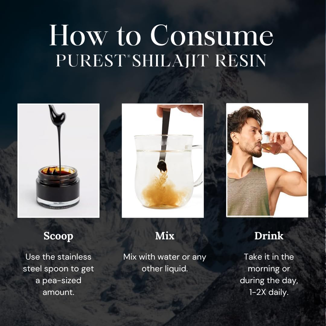 Packaging box for Pure Himalayan Shilajit highlighting purity and tradition