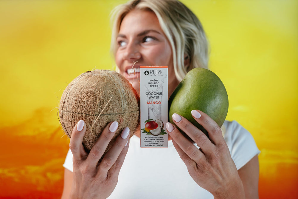 Pure Inventions ingredients label highlights natural, zero-calorie formulation