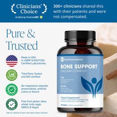 Pure Micronutrients bone support bottle back showing D3 and K2 ingredients