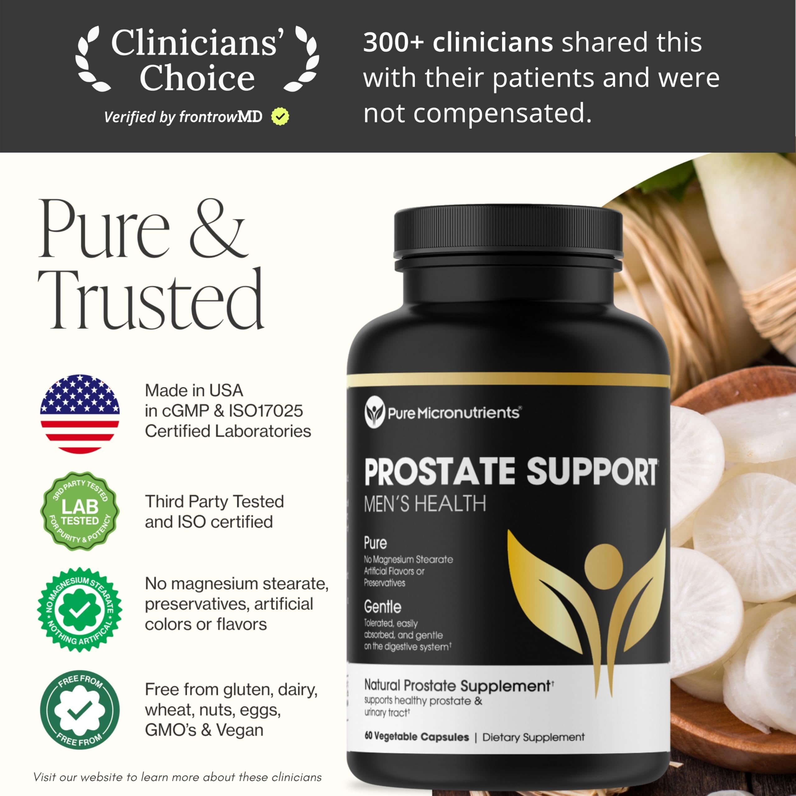 Pure Micronutrients Capsules in hand illustrating easy daily use
