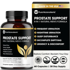 Pure Micronutrients Prostate Health Bottle showing the product ready for daily use