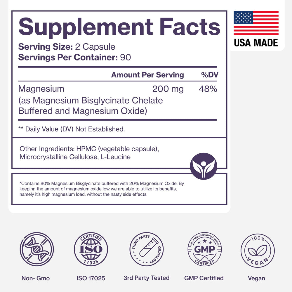 Pure Micronutrients magnesium glycinate vegan-certified capsules on display.