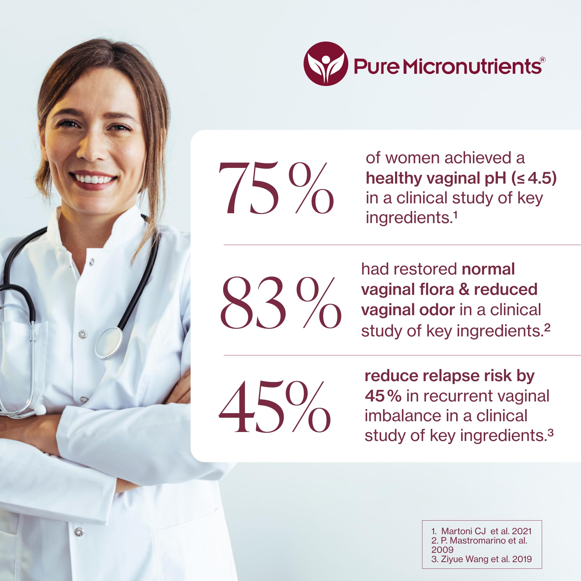 Pure Micronutrients ten Lactobacillus strains capsules indicating comprehensive probiotic blend.