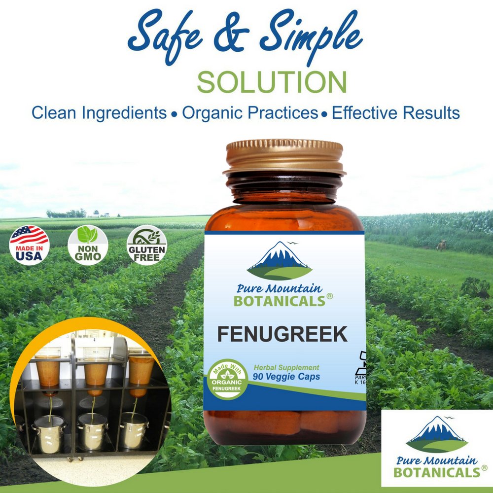 Pure Mountain Botanicals fenugreek capsules open, clean contents visible