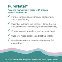 PureNatal Prenatal bottle made in USA with clean ingredients