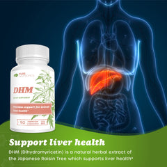 Pure Nootropics DHM capsules pour into a glass after drinking.