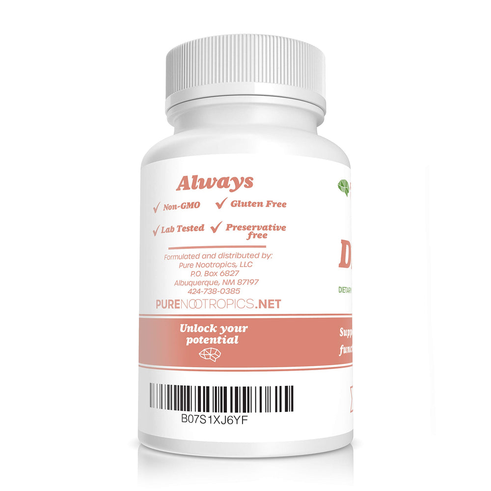 Pure Nootropics DHM ingredients label highlights Hovenia Dulcis extract.