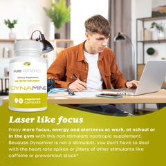 Dynamine capsules highlighting rapid onset for quick energy