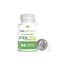 Pure Nootropics Theacrine bottle with 90 capsules for steady energy