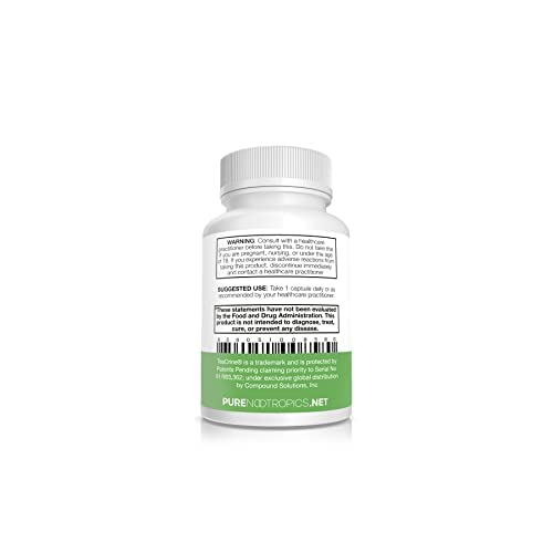 Pure Nootropics Theacrine label with batch number for quality traceability