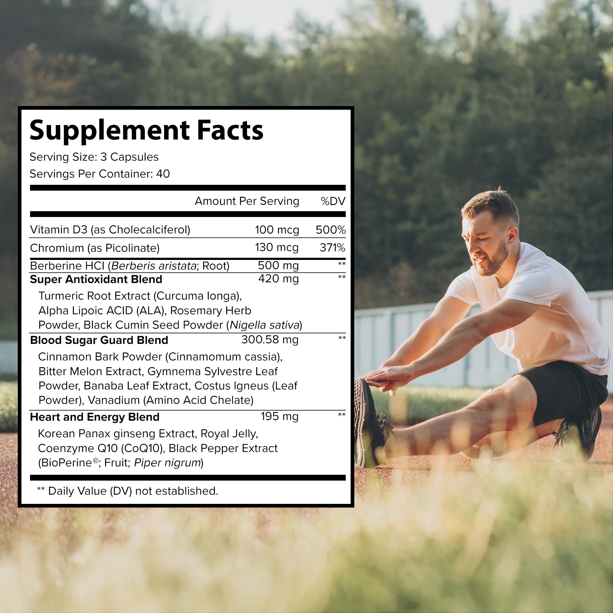 Pure Organic Elements Extreme Berberine Plus spoon display highlights bitter melon and banaba leaf digestion support.