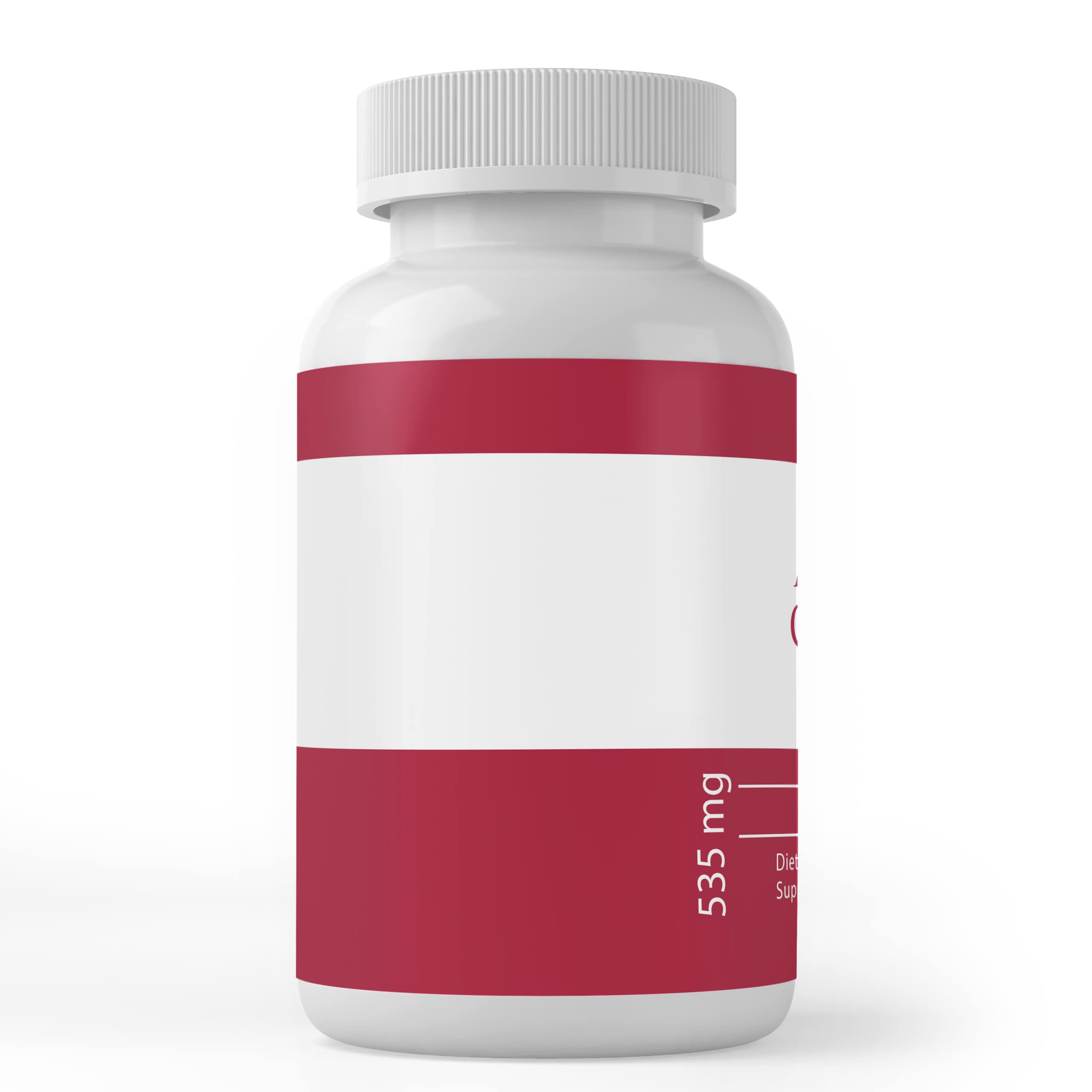 Acerola Cherry capsules bottle side view highlighting additive-free formulation.