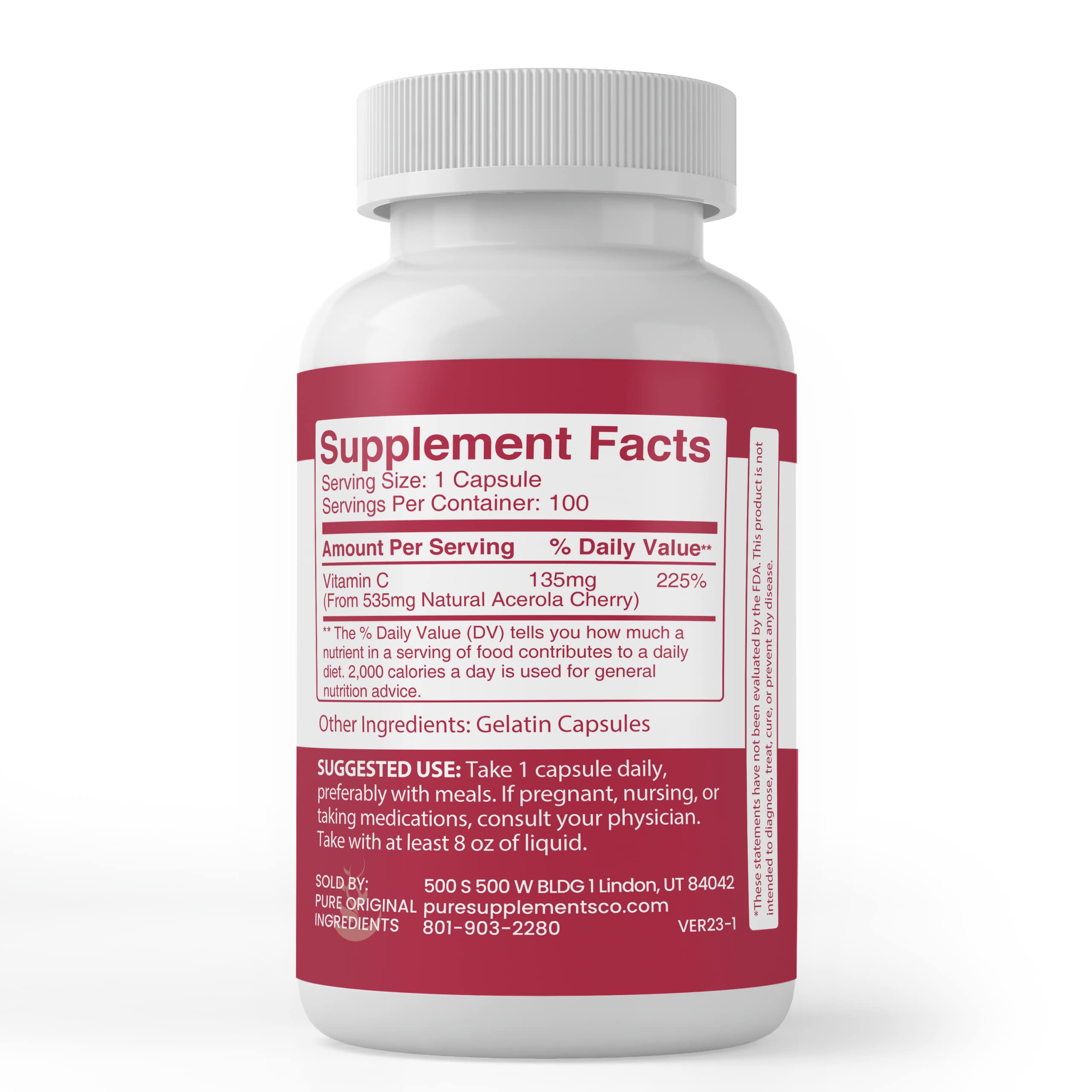 Close-up of the bottle label showing 100 capsules for a long-lasting supply.