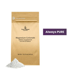 Pure Original Ingredients Magnesium Carbonate bottle shows convenient packaging and clear labeling.