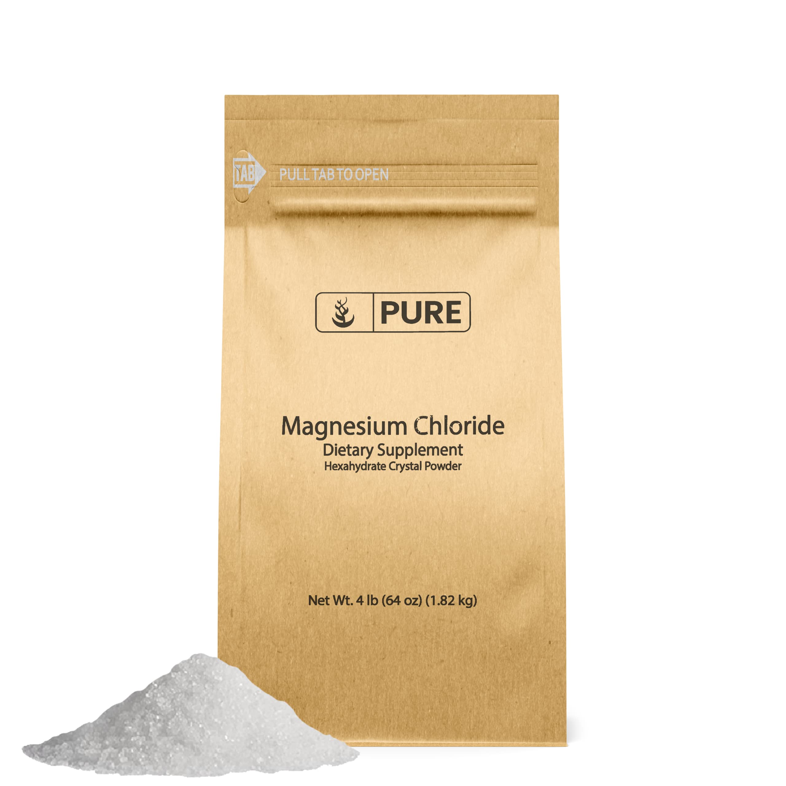 Pure Original Ingredients magnesium chloride powder bottle shows purity for simple daily supplementation