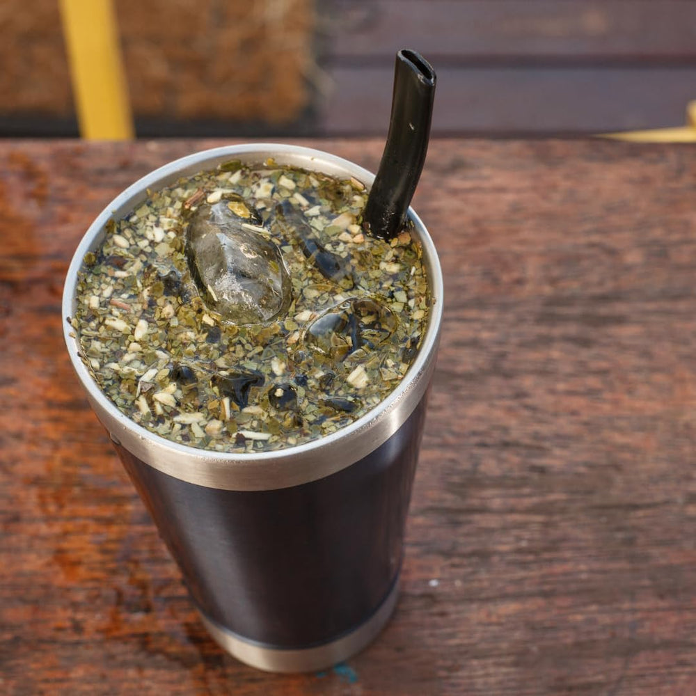 Pure Original Ingredients morning ritual scene with Yerba Mate capsules.