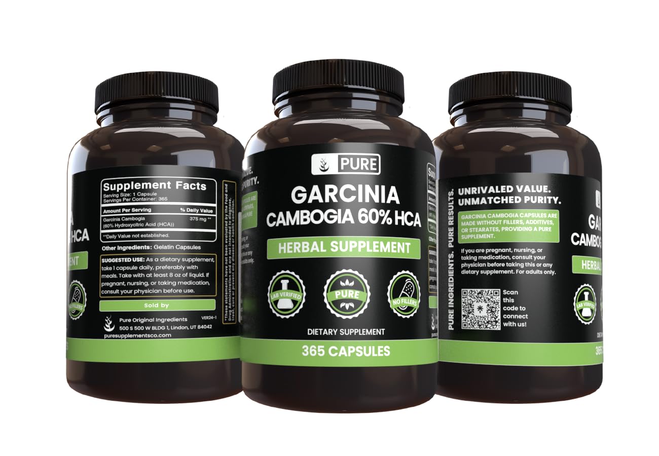 Pure Original Ingredients no-fillers label communicates purity and simplicity.