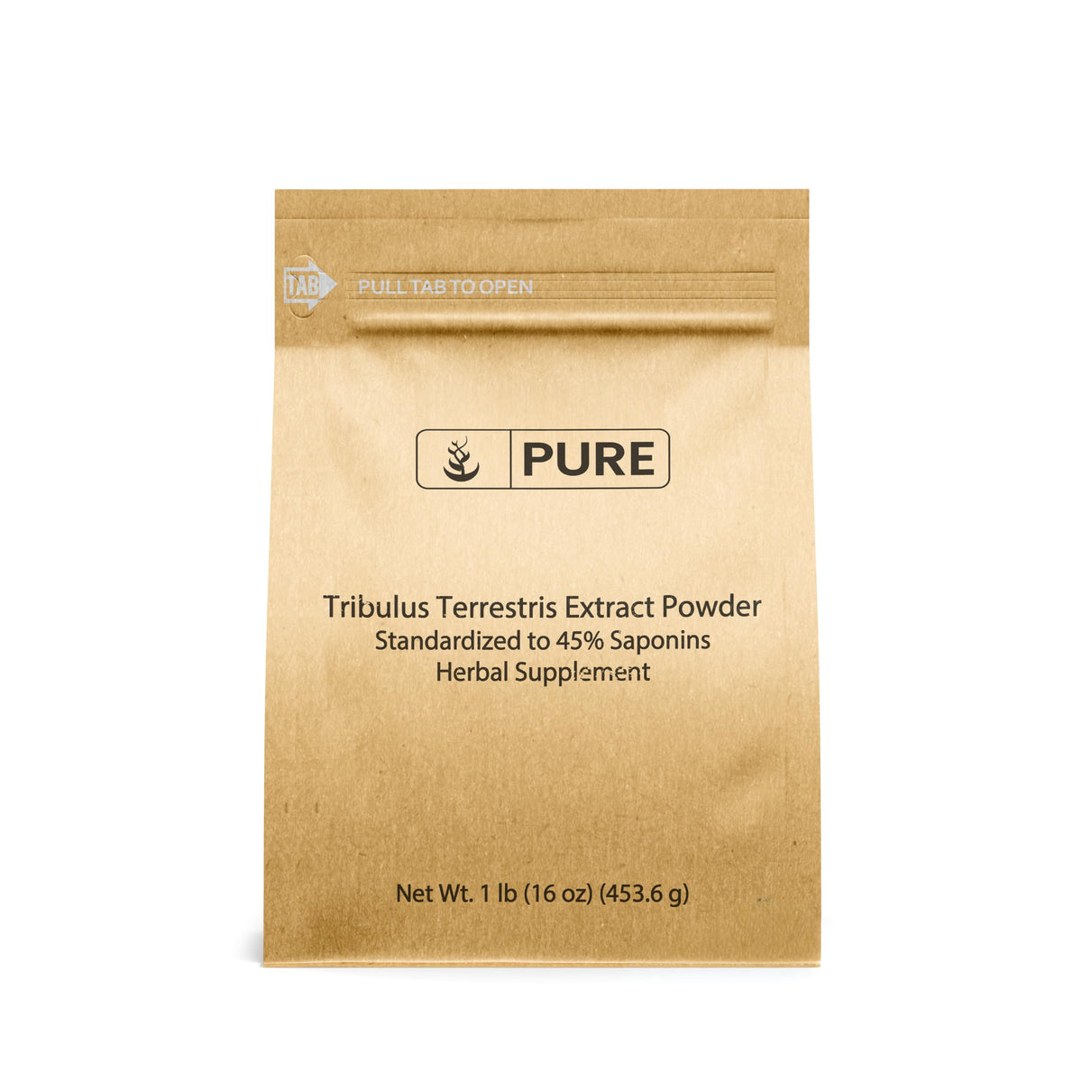 Pure Original Ingredients Tribulus Terrestris powder bottle, simple single-ingredient purity for smoothies.