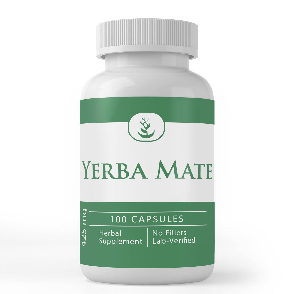 Pure Original Ingredients Yerba Mate capsules close-up showing a pure single-ingredient formula.