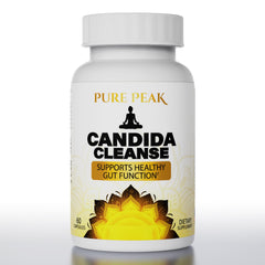 Pure Peak Candida Cleanse bottle front for daily gut balance.