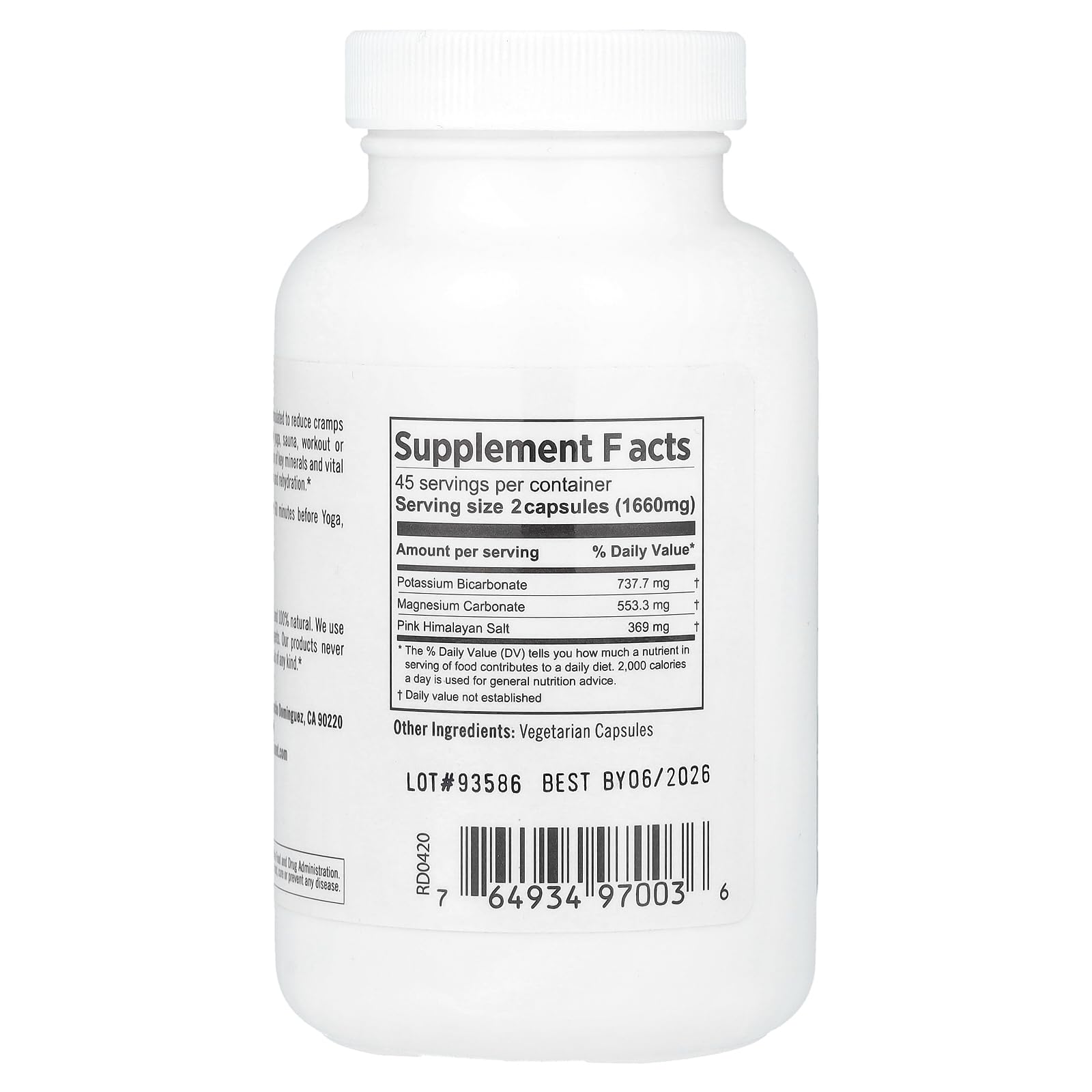 PURE PLANET Sports Salts capsules close-up highlighting convenient daily hydration.