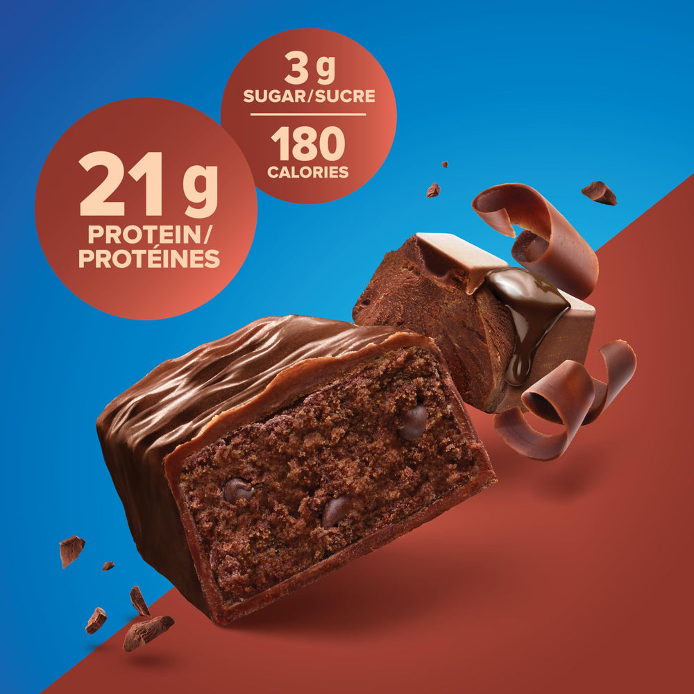 Pure Protein bar on workout bag for quick protein on the go